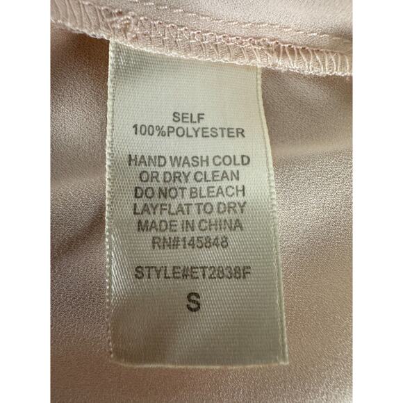 Everly Size S Sheer Sleeveless V Neck Top Pink Casual Blouse Pullover Shirt - Picture 8 of 8